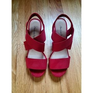 American Eagle Red Wedges, size 7.5